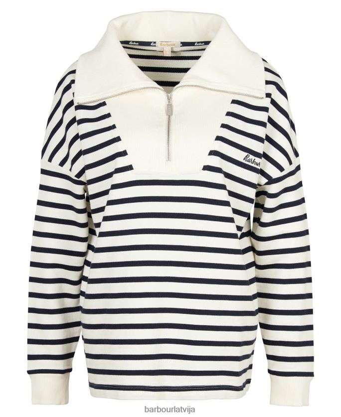Barbour sievietes kendra sporta krekls P8J88A1991 apģērbs mākoņu/jūras josla
