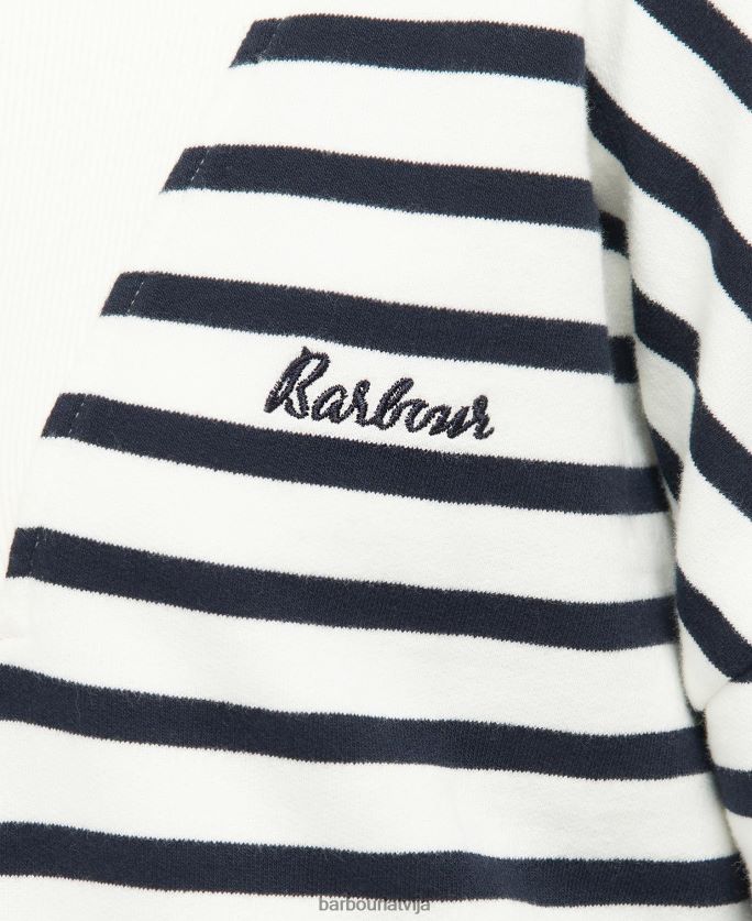 Barbour sievietes kendra sporta krekls P8J88A1991 apģērbs mākoņu/jūras josla