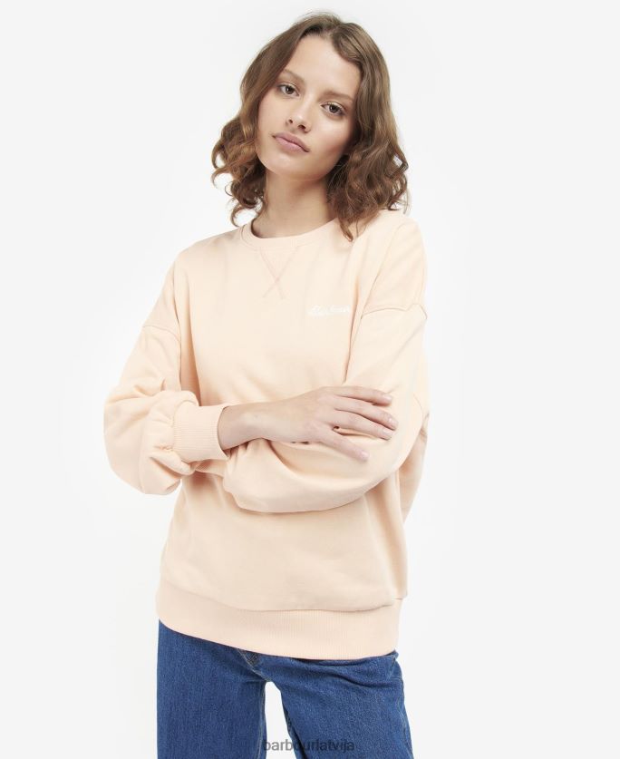 Barbour sievietes kenmore džemperis P8J88A2023 apģērbs gaišs persiks