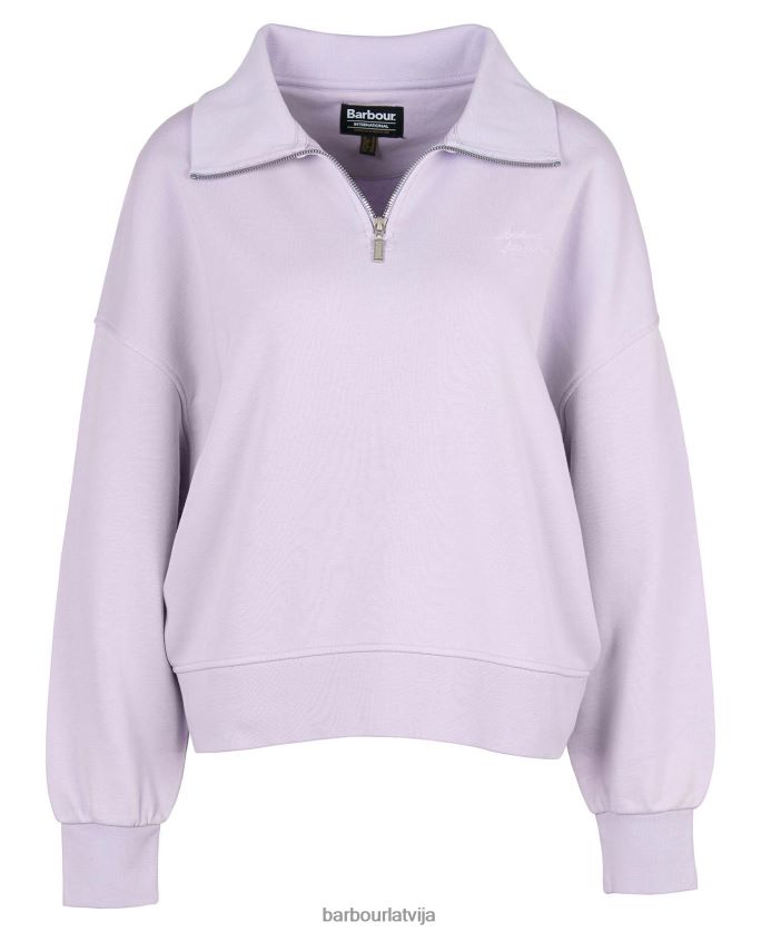 Barbour sievietes lando džemperis ar pusrāvējslēdzēju P8J88A2017 apģērbs wisteria
