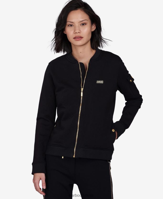 Barbour sievietes magna džemperis ar rāvējslēdzēju P8J88A1997 apģērbs melns