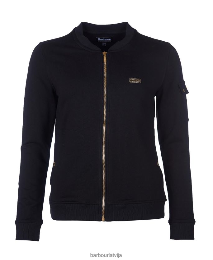 Barbour sievietes magna džemperis ar rāvējslēdzēju P8J88A1997 apģērbs melns
