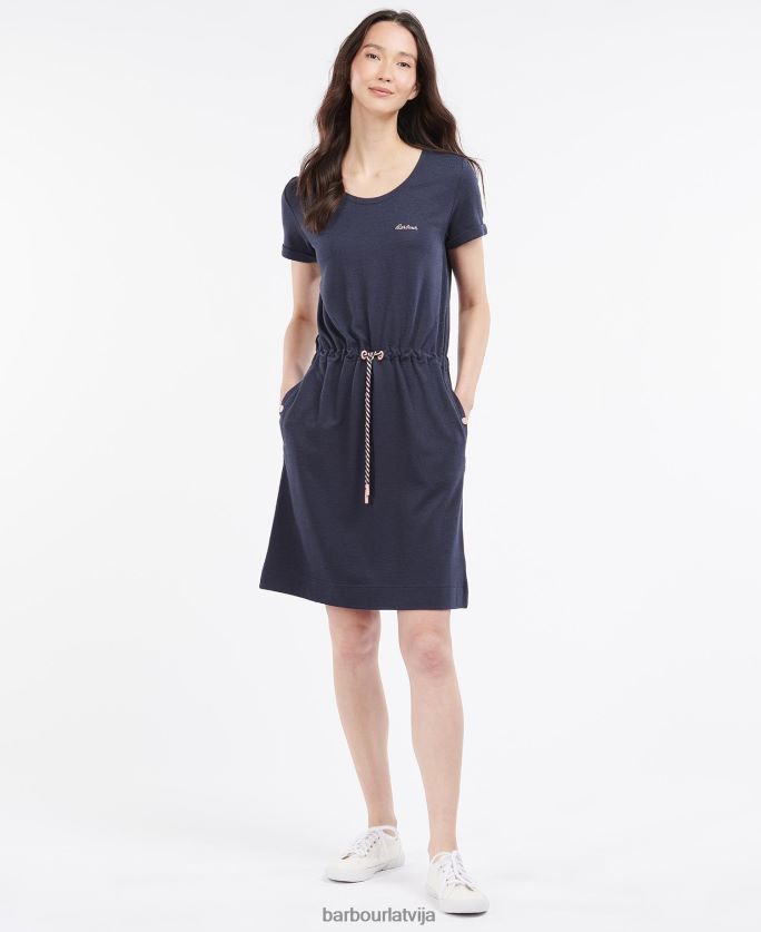 Barbour sievietes Baymouth kleita P8J88A1862 apģērbs rozā perforators