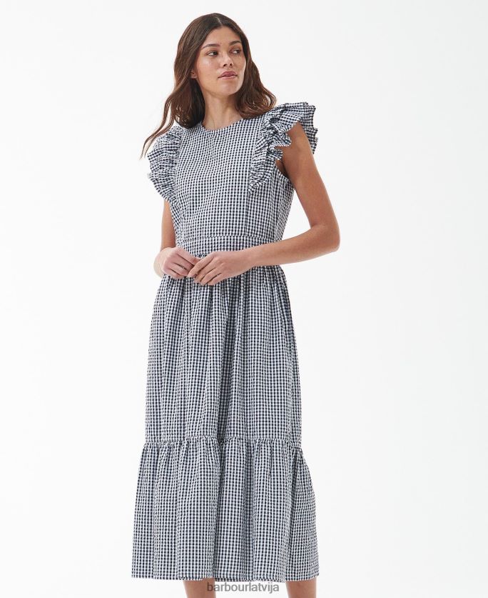Barbour sievietes dadzis midi kleita P8J88A1829 apģērbs flotes pārbaude