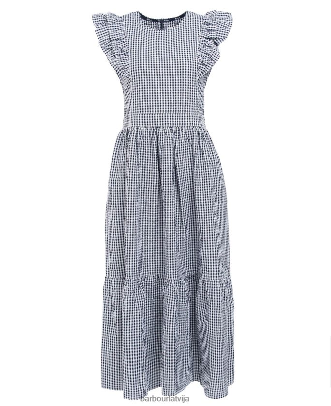 Barbour sievietes dadzis midi kleita P8J88A1829 apģērbs flotes pārbaude