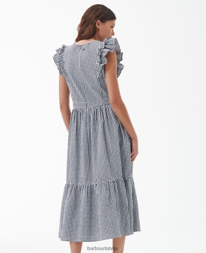 Barbour sievietes dadzis midi kleita P8J88A1829 apģērbs flotes pārbaude