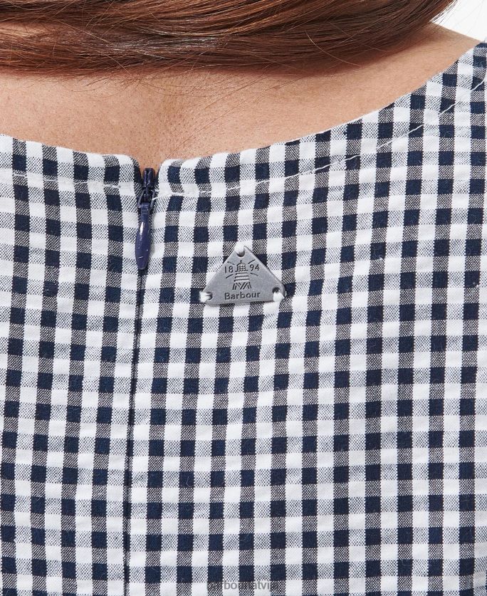 Barbour sievietes dadzis midi kleita P8J88A1829 apģērbs flotes pārbaude