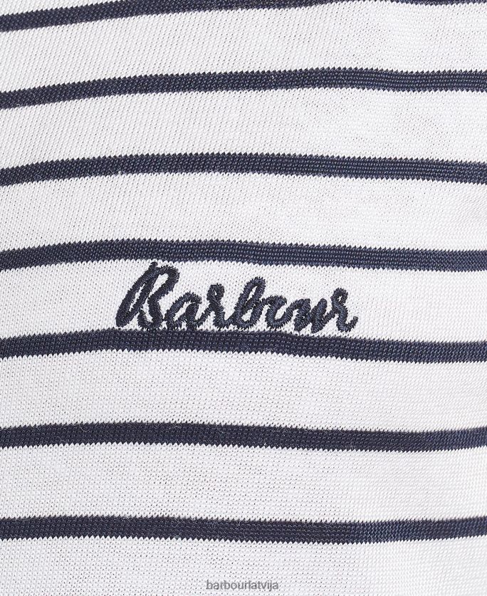 Barbour sievietes dalmore svītru kleita P8J88A1860 apģērbs balts/navy