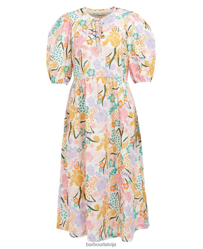 Barbour sievietes delphinium midi kleita P8J88A1828 apģērbs klasisks multi