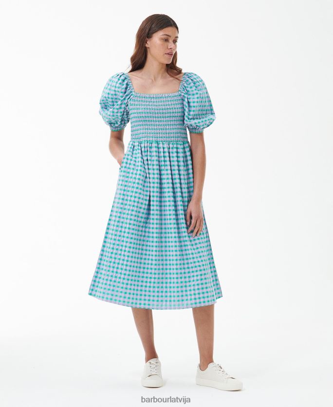 Barbour sievietes ģerānijas midi kleita P8J88A1848 apģērbs klasisks multi