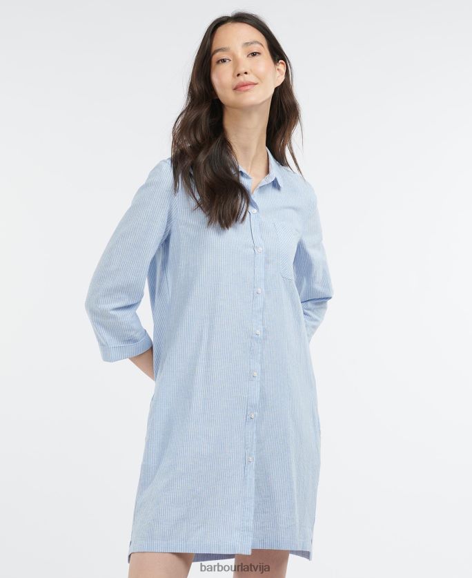 Barbour sievietes jūras krāsas kleita P8J88A1842 apģērbs Chambray