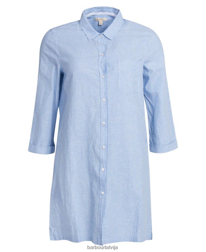 Barbour sievietes jūras krāsas kleita P8J88A1842 apģērbs Chambray