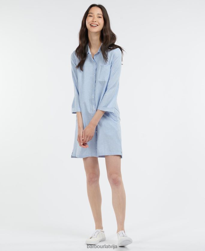 Barbour sievietes jūras krāsas kleita P8J88A1842 apģērbs Chambray