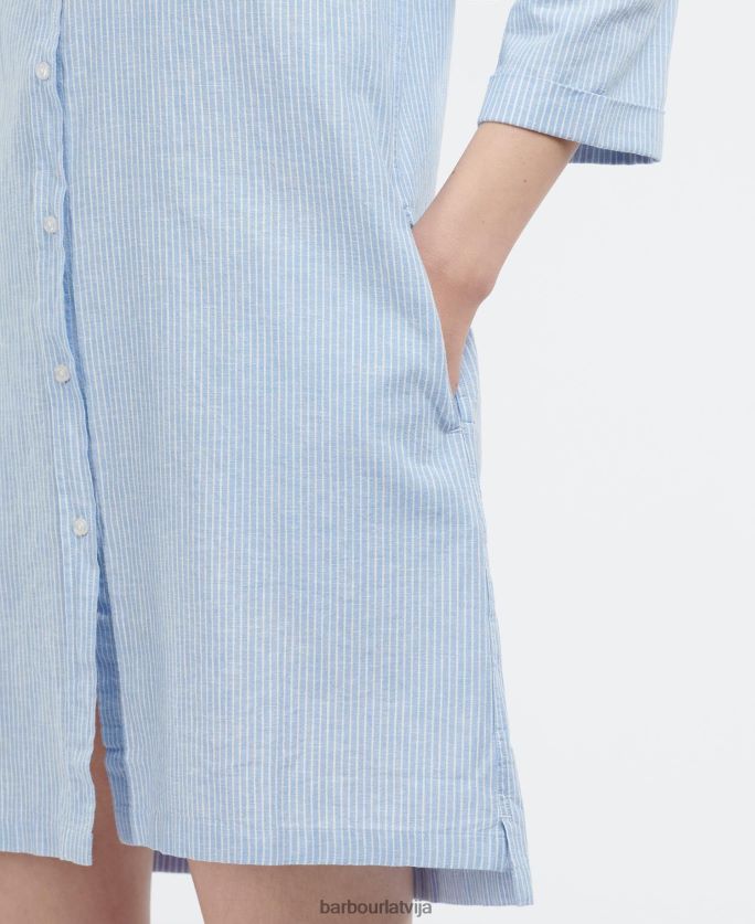 Barbour sievietes jūras krāsas kleita P8J88A1842 apģērbs Chambray