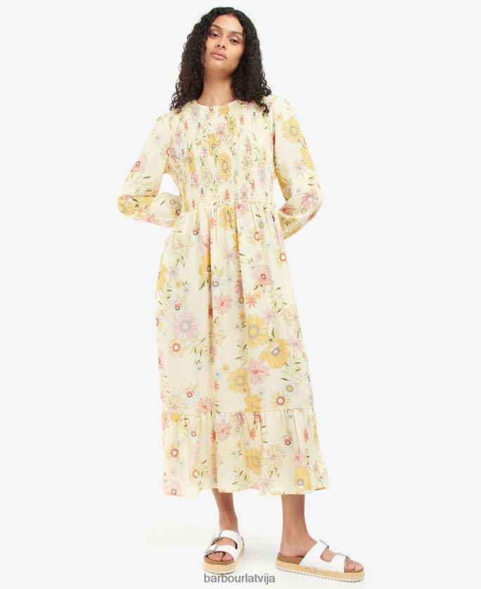 Barbour sievietes koraļļu kleita P8J88A1840 apģērbs multi gaismas saulespuķe
