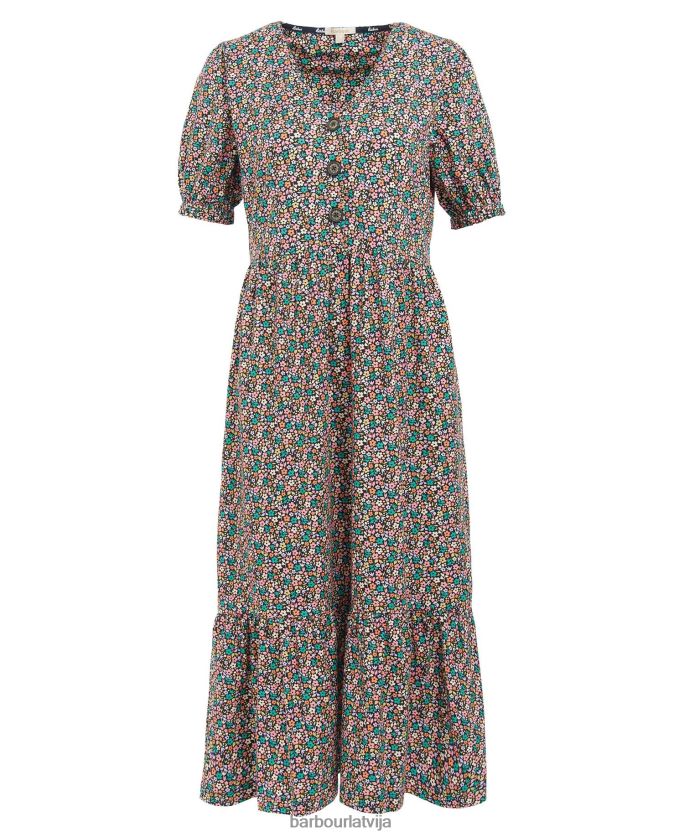 Barbour sievietes pansy midi kleita P8J88A1814 apģērbs klasisks multi
