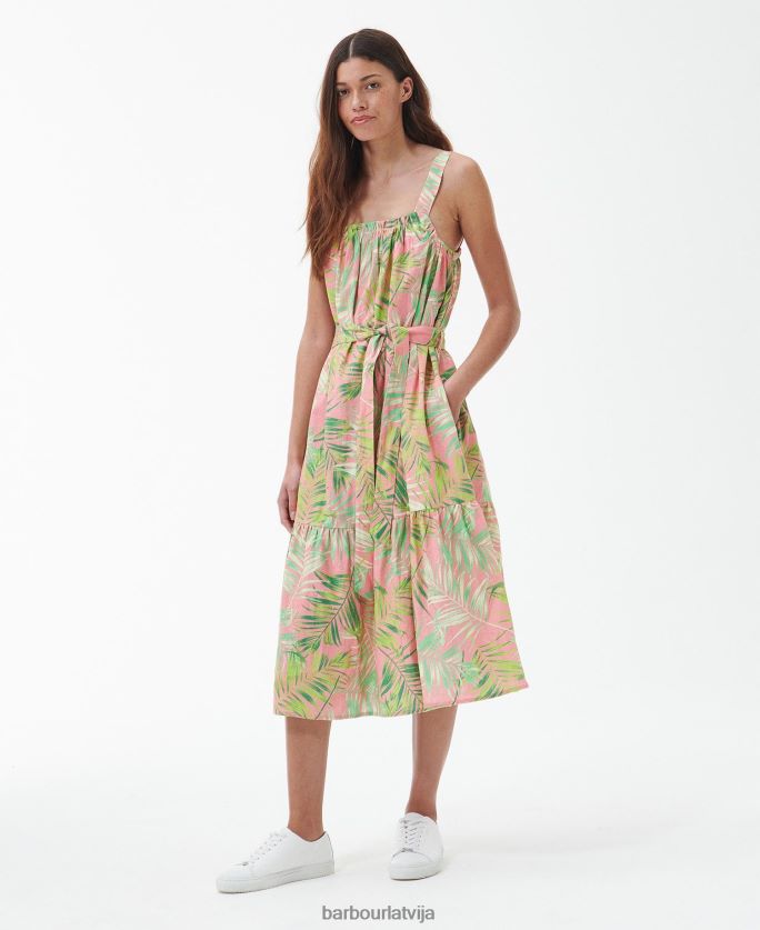 Barbour sievietes papirusa midi kleita P8J88A1836 apģērbs klasisks multi