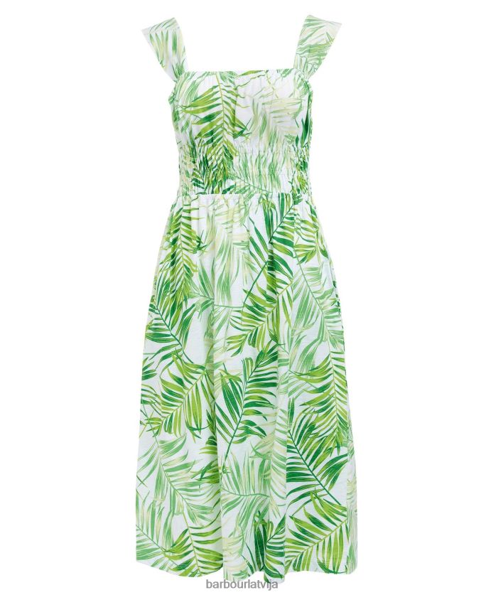 Barbour sievietes plumeria midi kleita P8J88A1811 apģērbs klasisks multi