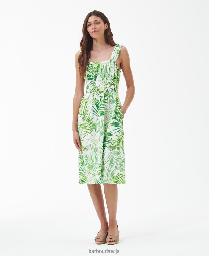 Barbour sievietes plumeria midi kleita P8J88A1811 apģērbs klasisks multi