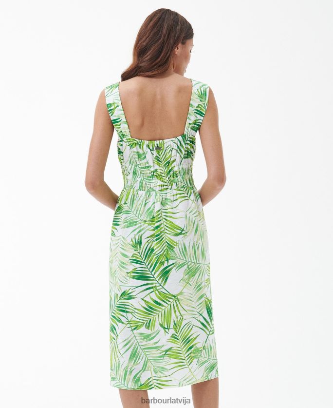Barbour sievietes plumeria midi kleita P8J88A1811 apģērbs klasisks multi