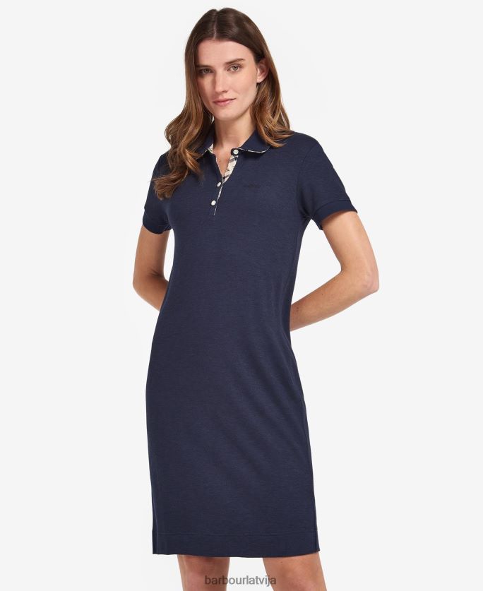Barbour sievietes polo kleita P8J88A1898 apģērbs flotes/indigo tartāns