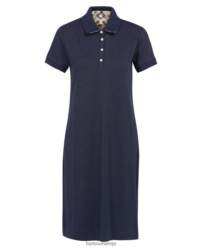 Barbour sievietes polo kleita P8J88A1898 apģērbs flotes/indigo tartāns