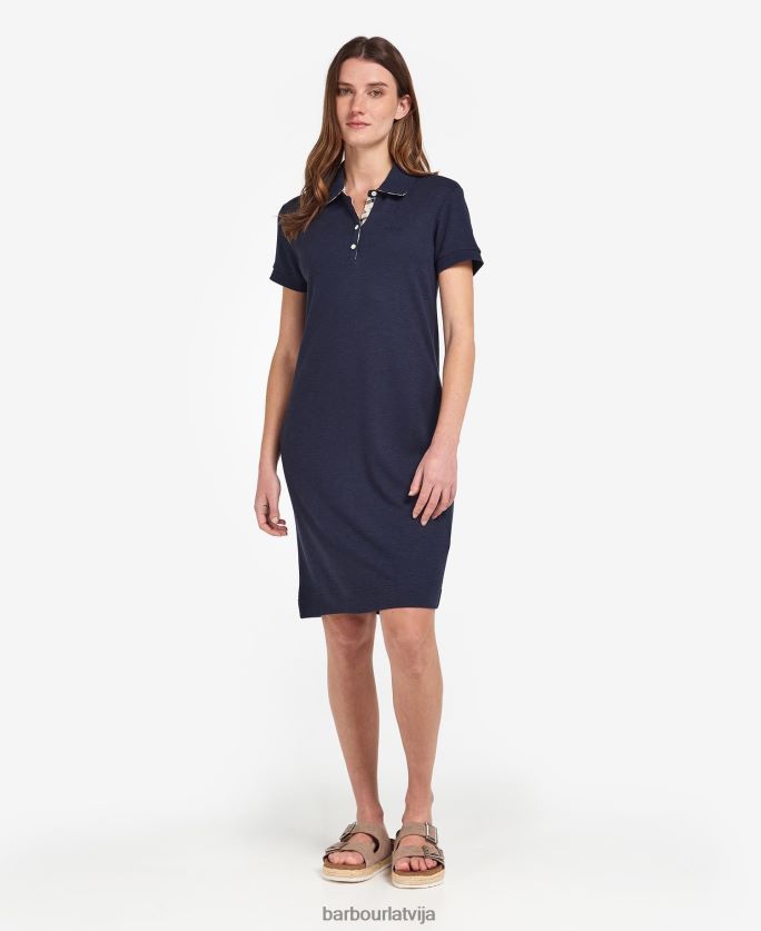 Barbour sievietes polo kleita P8J88A1898 apģērbs flotes/indigo tartāns