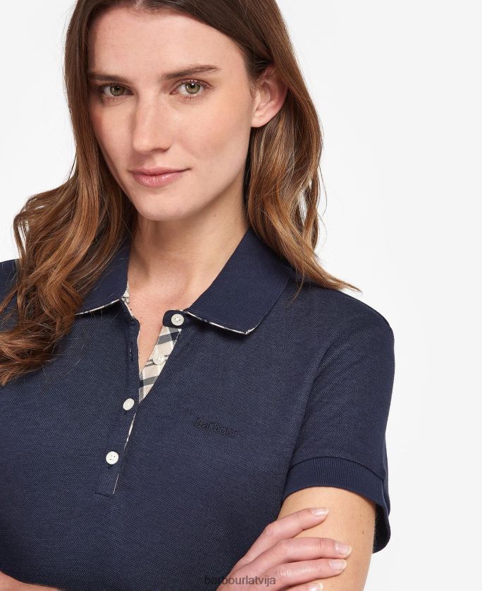 Barbour sievietes polo kleita P8J88A1898 apģērbs flotes/indigo tartāns