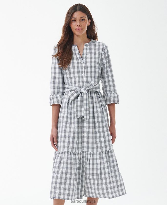 Barbour sievietes seamills midi kleita P8J88A1812 apģērbs flotes pārbaude