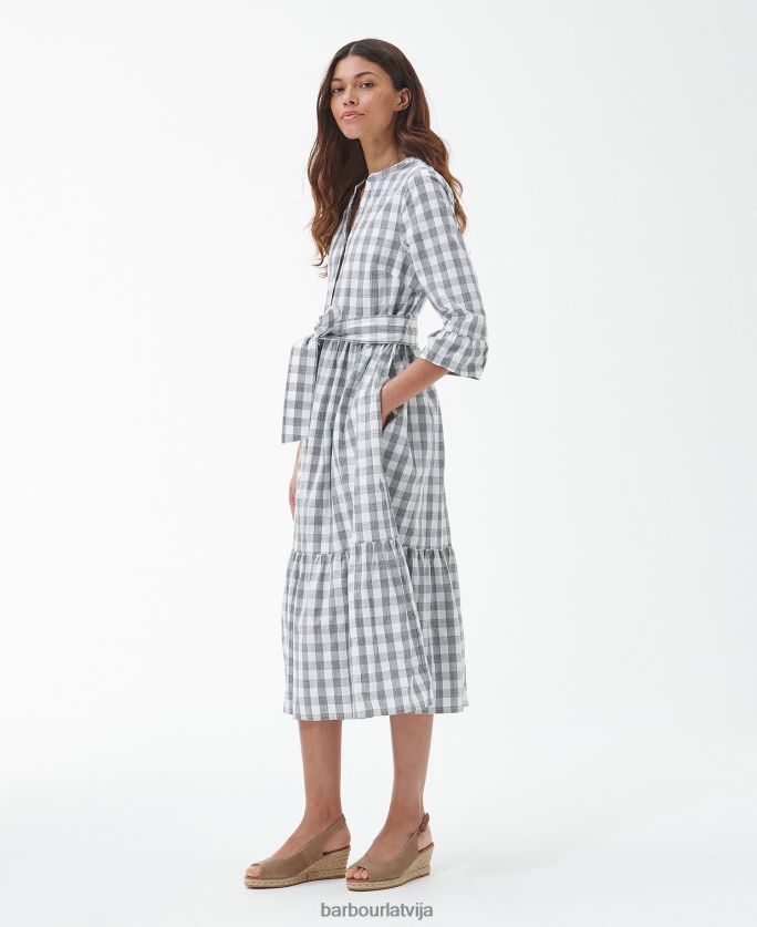 Barbour sievietes seamills midi kleita P8J88A1812 apģērbs flotes pārbaude