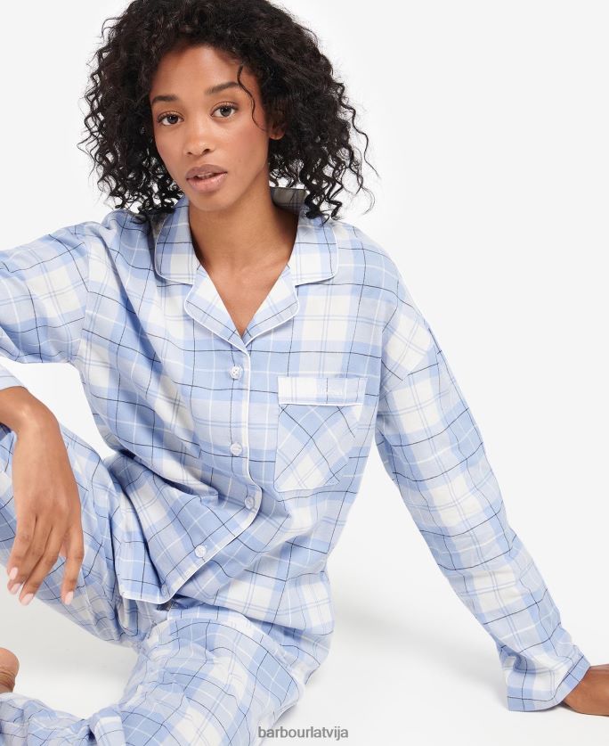 Barbour sievietes ellery pj komplekts P8J88A2037 apģērbs rozā tartāns