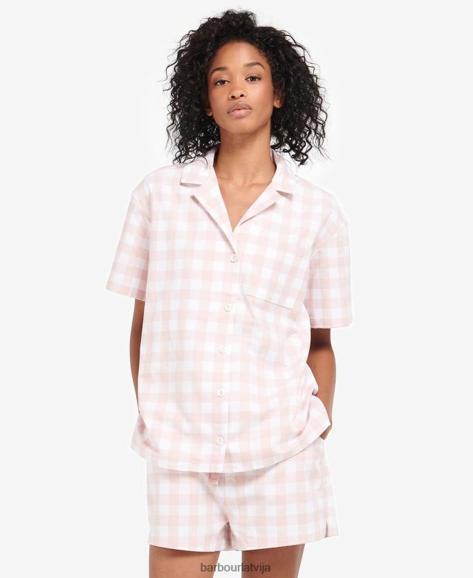 Barbour sievietes etta gingham pj komplekts P8J88A2035 apģērbs gaiši rozā gingham