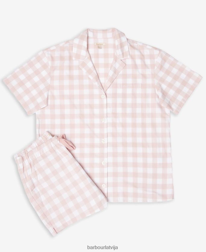 Barbour sievietes etta gingham pj komplekts P8J88A2035 apģērbs gaiši rozā gingham
