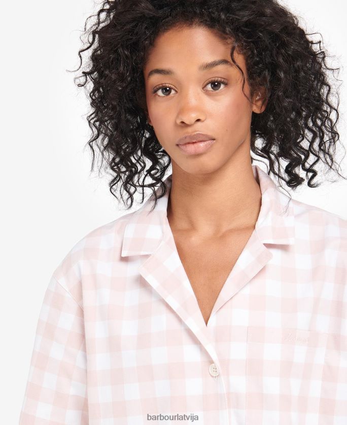 Barbour sievietes etta gingham pj komplekts P8J88A2035 apģērbs gaiši rozā gingham