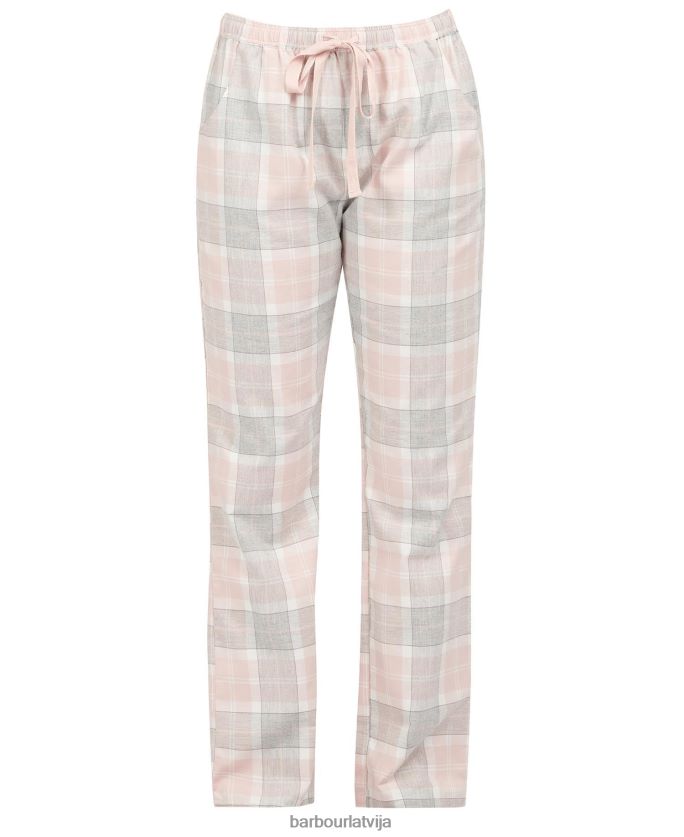 Barbour sievietes nancy pj bikses P8J88A2036 apģērbs rozā tartāns
