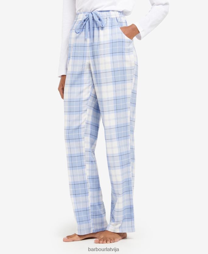 Barbour sievietes nancy pj bikses P8J88A2044 apģērbs rozā tartāns