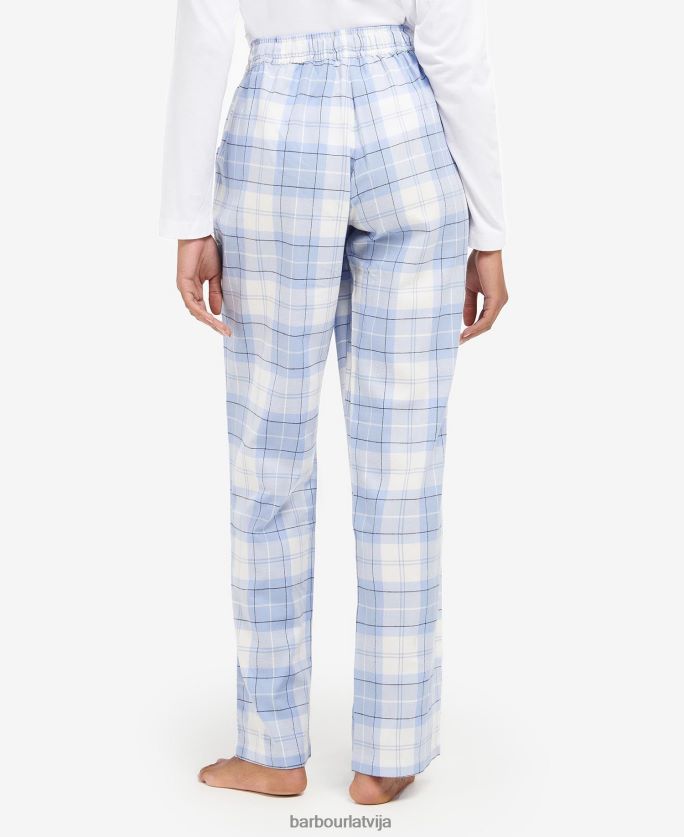 Barbour sievietes nancy pj bikses P8J88A2044 apģērbs rozā tartāns