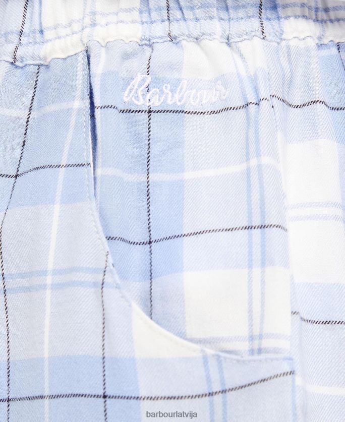 Barbour sievietes nancy pj bikses P8J88A2044 apģērbs rozā tartāns
