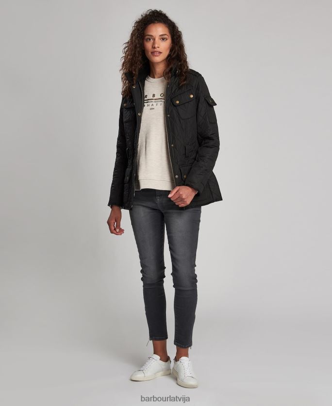 Barbour sievietes Tourer international polarquilt jaka P8J88A1445 apģērbs melns