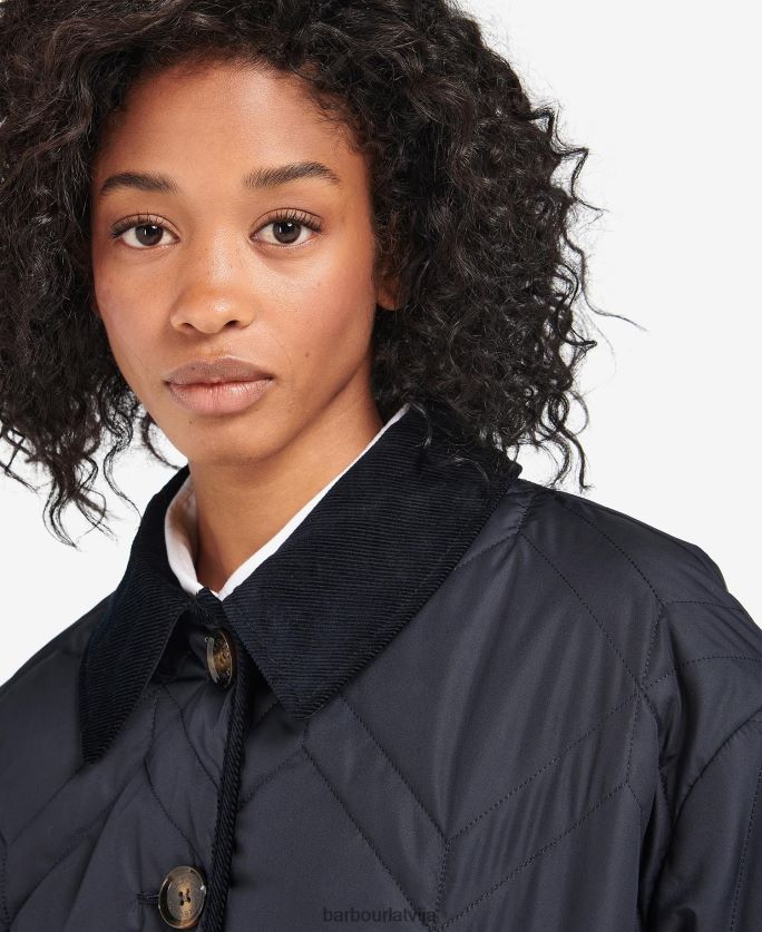 Barbour sievietes barrhead stepēts skapītis P8J88A1425 apģērbs tumša flote/senā papele