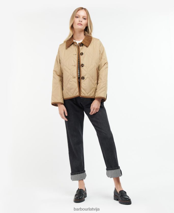 Barbour sievietes barrhead stepēts skapītis P8J88A1493 apģērbs tumša flote/senā papele