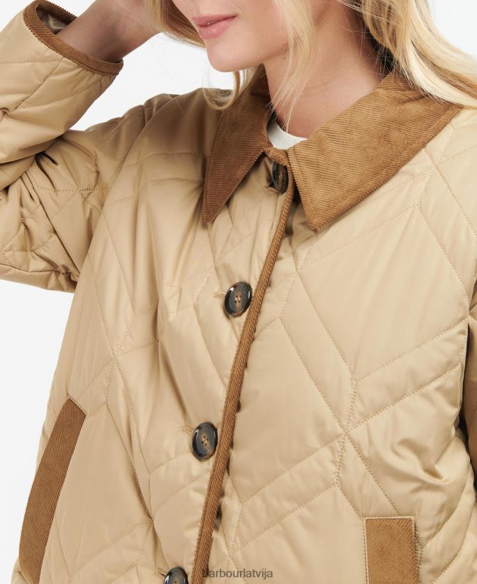 Barbour sievietes barrhead stepēts skapītis P8J88A1493 apģērbs tumša flote/senā papele