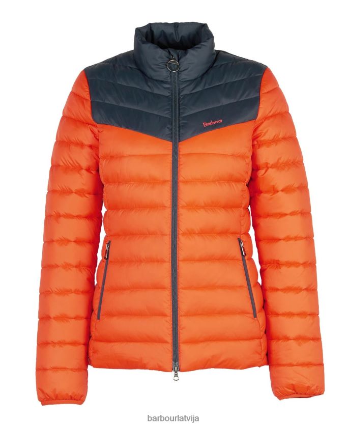 Barbour sievietes blencarn stepēta jaka P8J88A1459 apģērbs uguns/tumša flote/kleita
