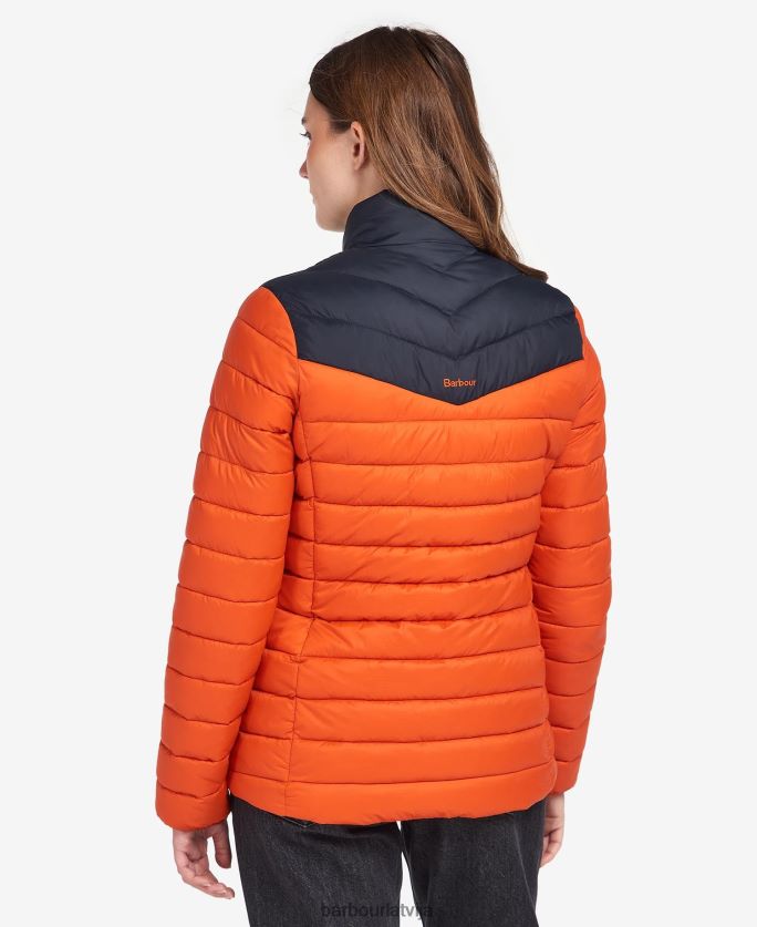 Barbour sievietes blencarn stepēta jaka P8J88A1459 apģērbs uguns/tumša flote/kleita