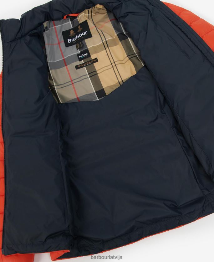 Barbour sievietes blencarn stepēta jaka P8J88A1459 apģērbs uguns/tumša flote/kleita