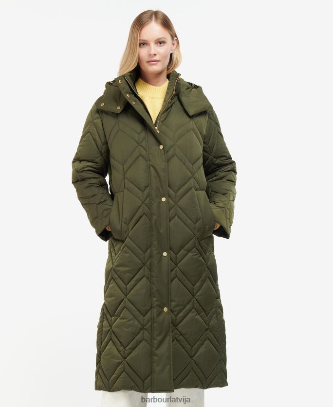 Barbour sievietes cassius stepēta jaka P8J88A1442 apģērbs melns/seno papardes tartāns