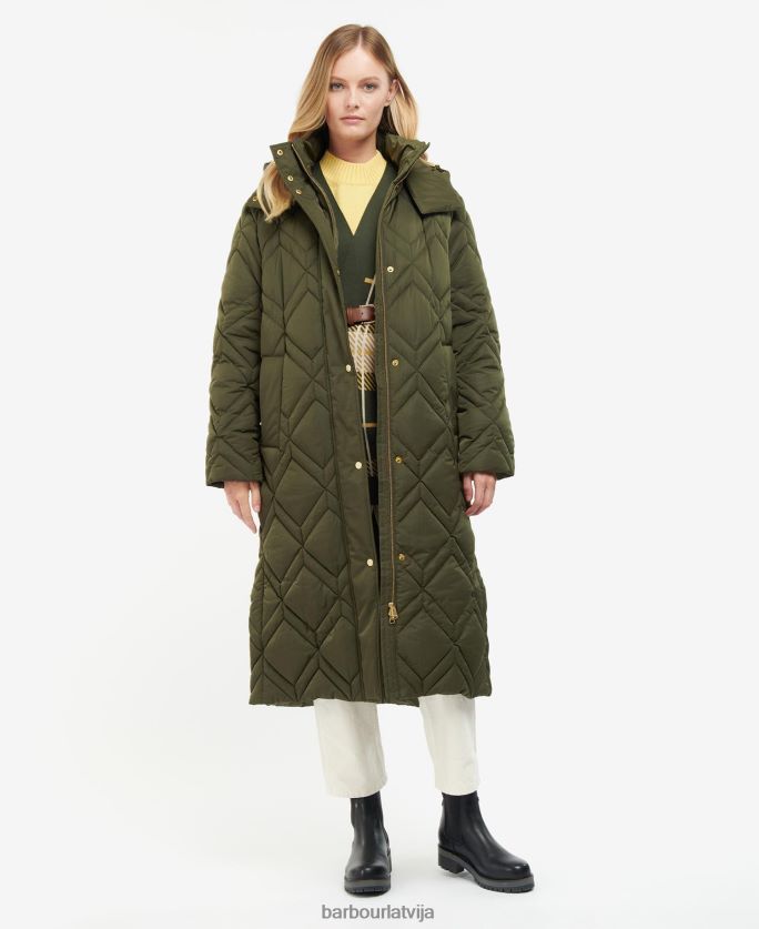 Barbour sievietes cassius stepēta jaka P8J88A1442 apģērbs melns/seno papardes tartāns