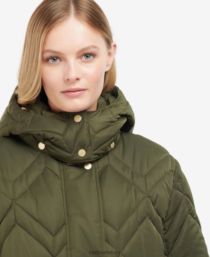 Barbour sievietes cassius stepēta jaka P8J88A1442 apģērbs melns/seno papardes tartāns