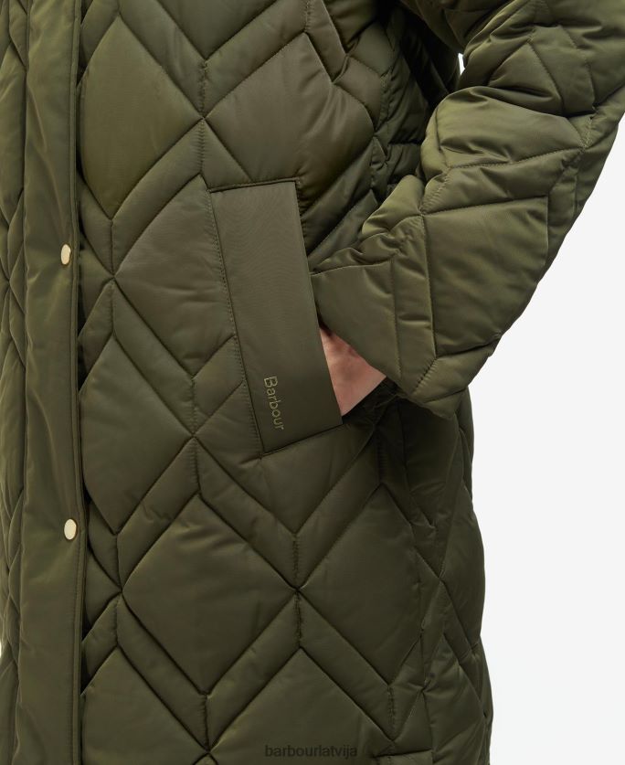 Barbour sievietes cassius stepēta jaka P8J88A1442 apģērbs melns/seno papardes tartāns