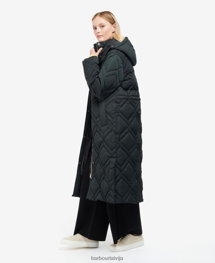 Barbour sievietes cassius stepēta jaka P8J88A1519 apģērbs melns/seno papardes tartāns